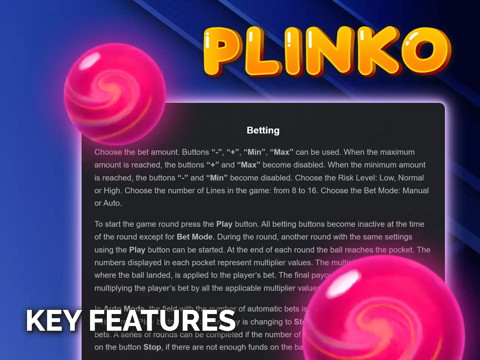 Learn how to play Plinko and start placing your bets today.